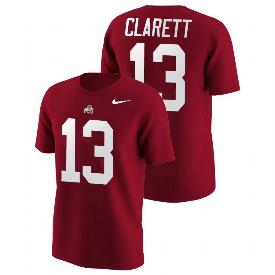Ohio State Buckeyes Men's NCAA Maurice Clarett #13 Scarlet Name & Number College Football T-Shirt VYQ5349DC